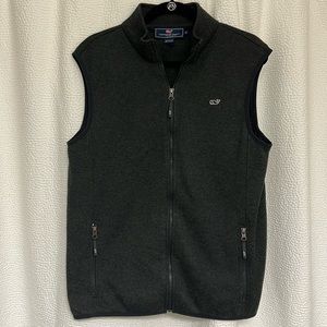 Men’s Vineyard Vines dark gray zip up sweater vest